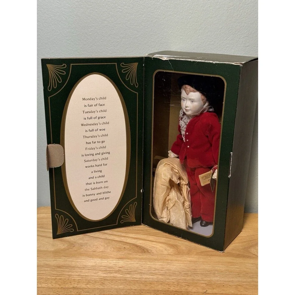 Vintage House Of Nisbet Victorian Birthday Doll “Monday’s Boy” V851 Original Box